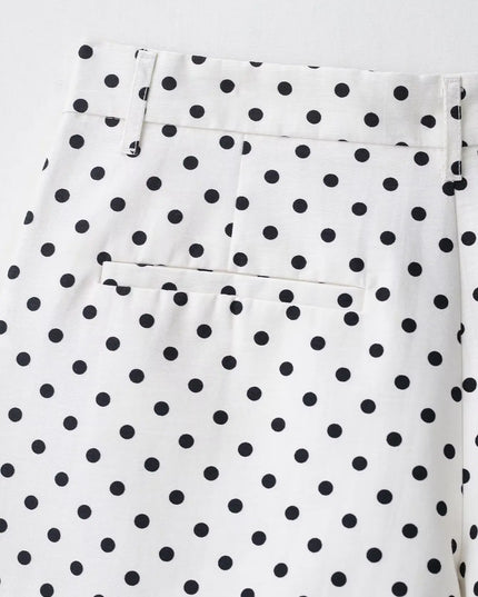 Chic Polka Dot Turtleneck Jacket
