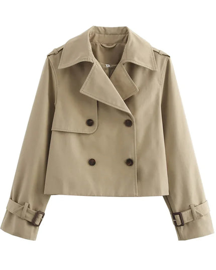 Chic Cropped Trench - Timeless Elegance
