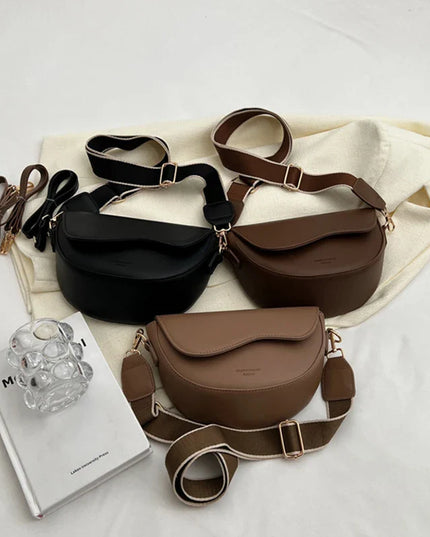 Chic Saddle Bag: Stylish Versatility in PU Leather