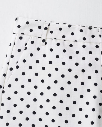 Chic Polka Dot Turtleneck Jacket