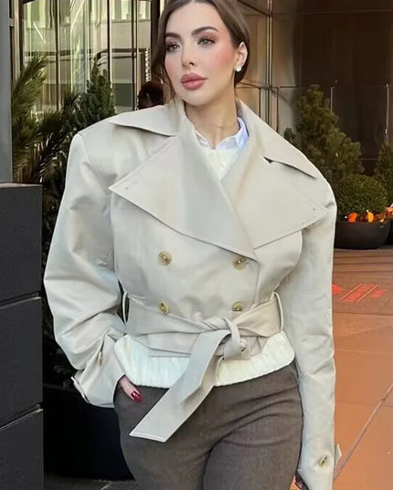 Chic Double-Breasted Trench Coat