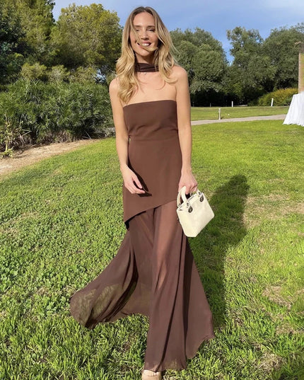 Elegant Strapless Maxi Dress