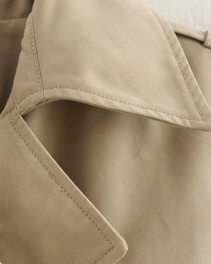 Chic Cropped Trench - Timeless Elegance