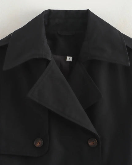 Chic Cropped Trench - Timeless Elegance
