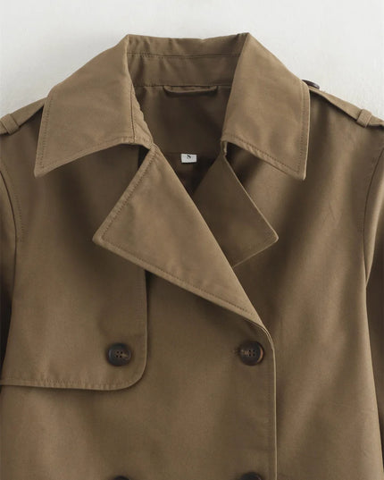 Chic Cropped Trench - Timeless Elegance
