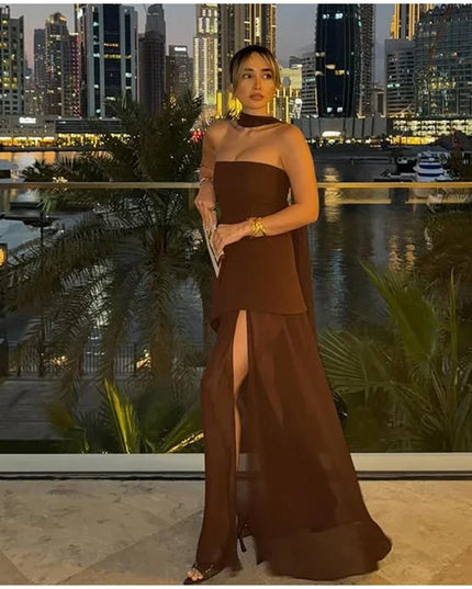 Elegant Strapless Maxi Dress