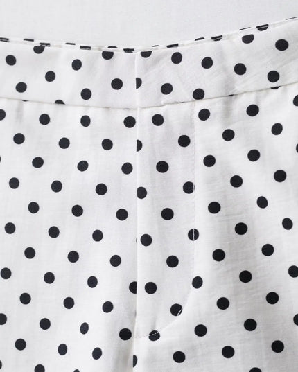 Chic Polka Dot Turtleneck Jacket