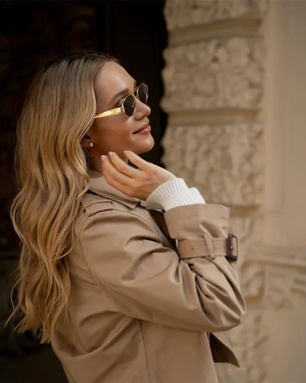 Chic Cropped Trench - Timeless Elegance