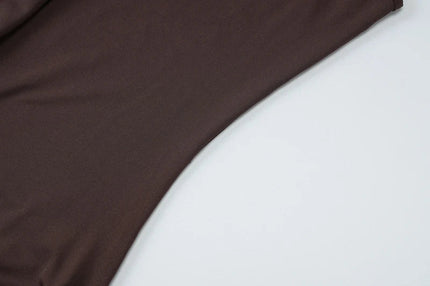 Draped Mini Dress Coffee