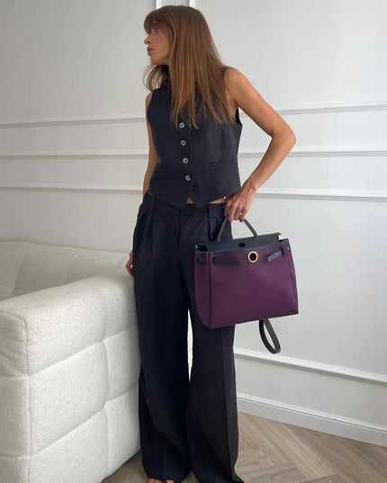 Chic Linen Set Inspired by Brazilian Fashion Icons