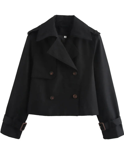 Chic Cropped Trench - Timeless Elegance