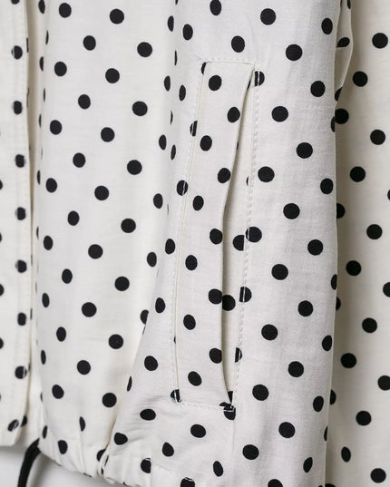 Chic Polka Dot Turtleneck Jacket