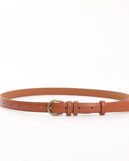 Soft and fashionable thin belt for women simple and versatile decorative jeans belt dress thin belt for women