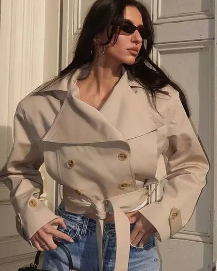 Chic Double-Breasted Trench Coat