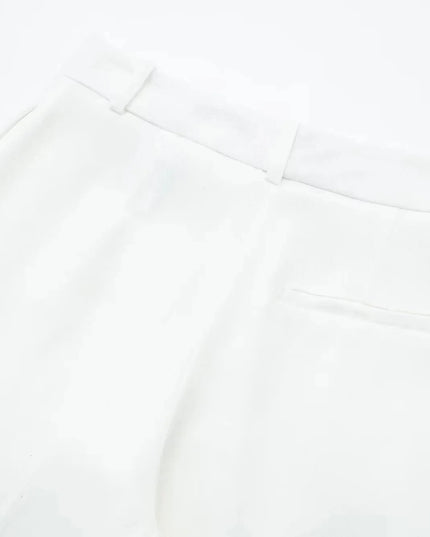 Chic Office Suit - Elegant Halter Vest & Trousers