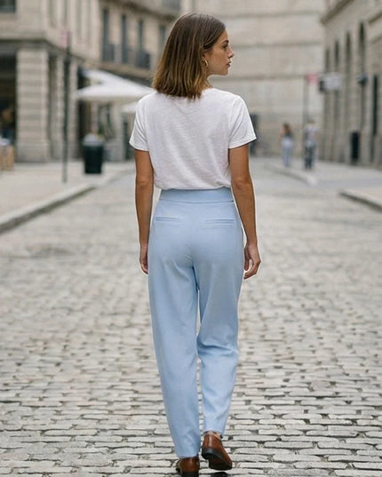 Chic High Waist Wide Leg Trousers