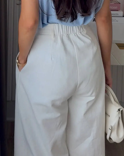 Chic Wide Leg Linen Pants