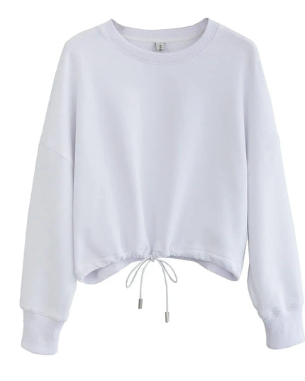 New In 100% Cotton Hooded Shirt Casual Long Sleeve Drawstring Autumn Winter Women Sweatshirts Streetwear Hoodies Pullover