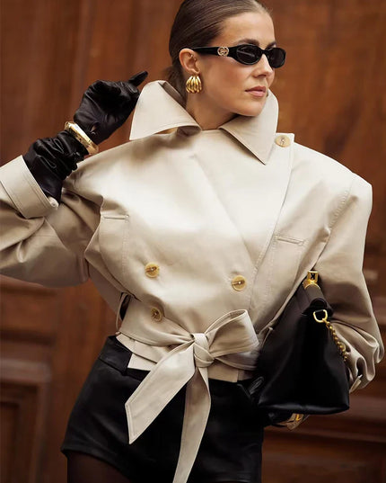 Chic Double-Breasted Trench Coat