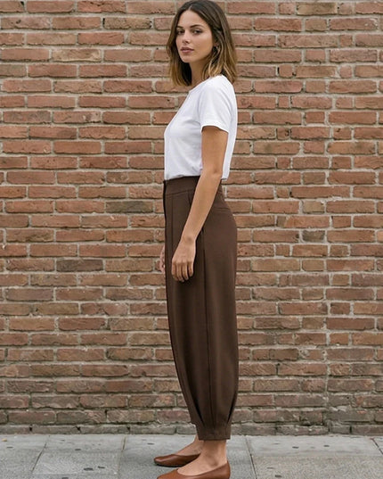 Chic High Waist Wide Leg Trousers