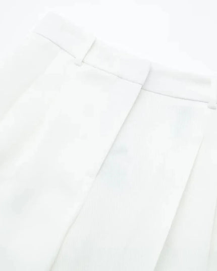 Chic Office Suit - Elegant Halter Vest & Trousers