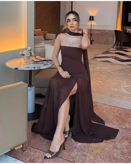 Elegant Strapless Maxi Dress