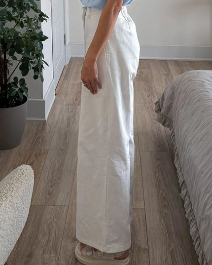 Chic Wide Leg Linen Pants
