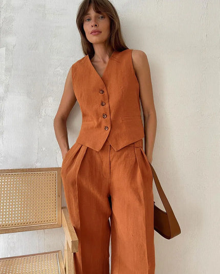 Chic Linen Set Inspired by Brazilian Fashion Icons