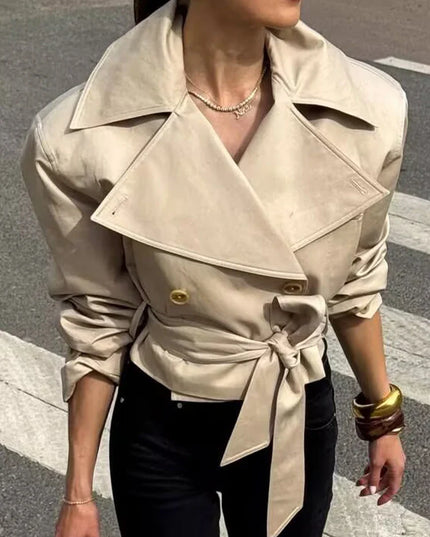 Chic Double-Breasted Trench Coat