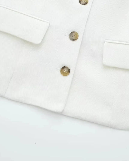 Chic Office Suit - Elegant Halter Vest & Trousers