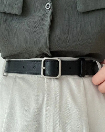 2013 new Korean fashion wild belt Chic students casual retro simple square buckle belt trouser belt men and women