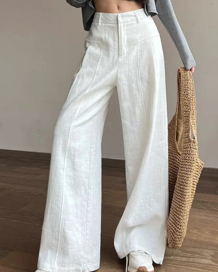 Chic Wide Leg Linen Pants