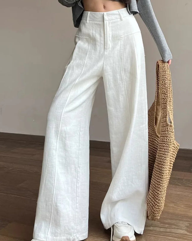 Chic Wide Leg Linen Pants