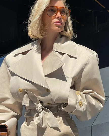 Chic Double-Breasted Trench Coat
