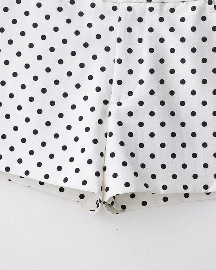 Chic Polka Dot Turtleneck Jacket