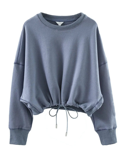 New In 100% Cotton Hooded Shirt Casual Long Sleeve Drawstring Autumn Winter Women Sweatshirts Streetwear Hoodies Pullover