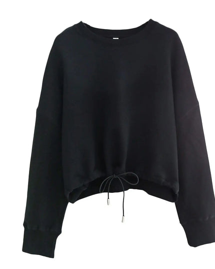 New In 100% Cotton Hooded Shirt Casual Long Sleeve Drawstring Autumn Winter Women Sweatshirts Streetwear Hoodies Pullover