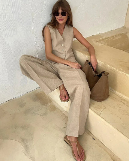 Chic Linen Set Inspired by Brazilian Fashion Icons