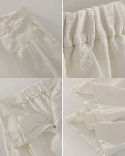 Chic Wide Leg Linen Pants