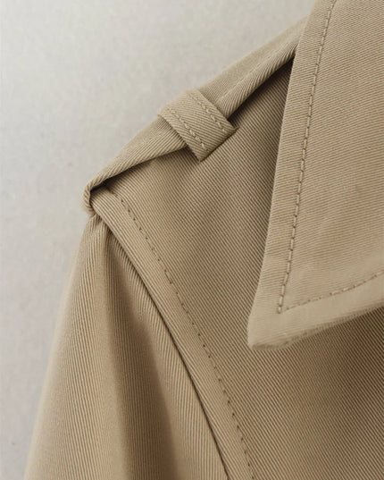 Chic Cropped Trench - Timeless Elegance