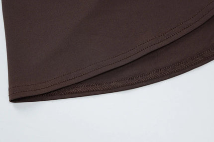Draped Mini Dress Coffee