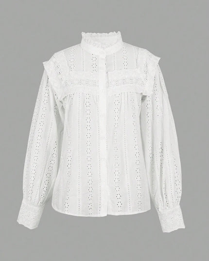 Chic Lace-Up Blouse - Elegance Redefined