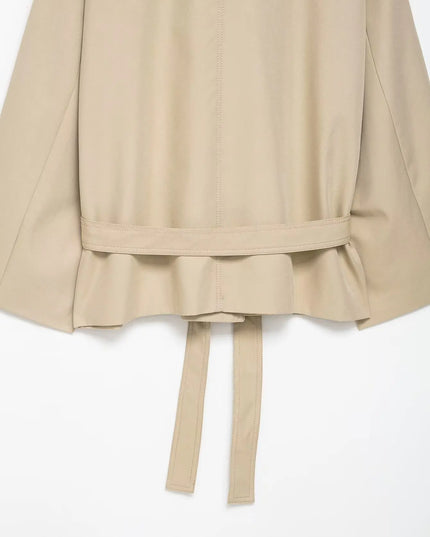 Chic Summer Set: Elegant Turn-Down Collar Jacket & Shorts