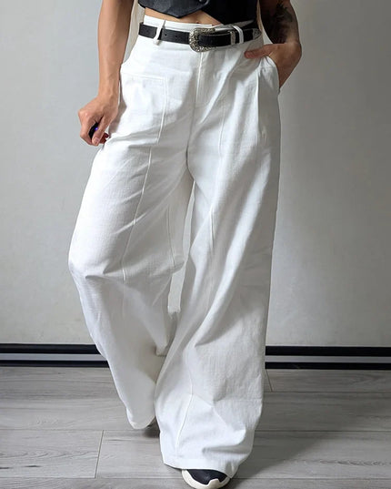Chic Wide Leg Linen Pants