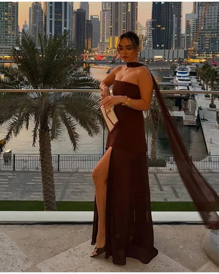 Elegant Strapless Maxi Dress