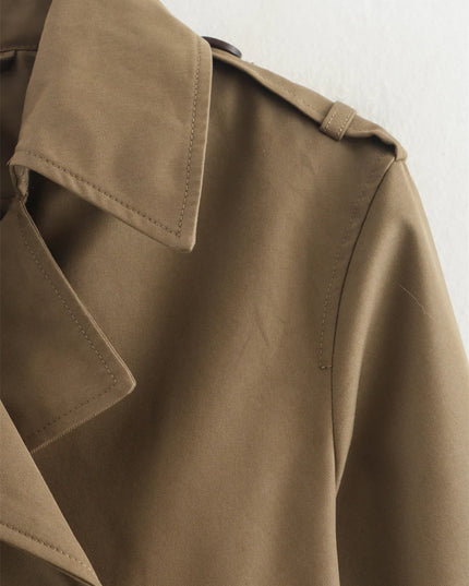 Chic Cropped Trench - Timeless Elegance