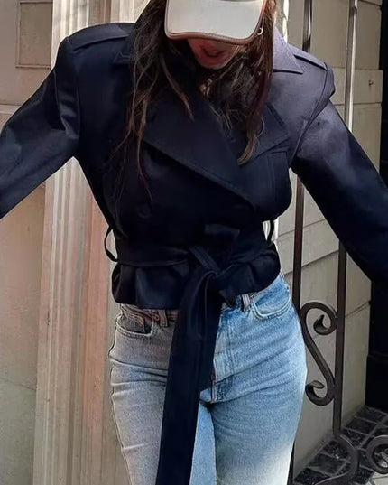Chic Double-Breasted Trench Coat