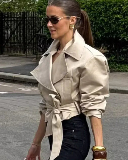 Chic Double-Breasted Trench Coat