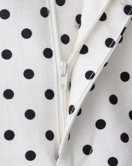Chic Polka Dot Turtleneck Jacket