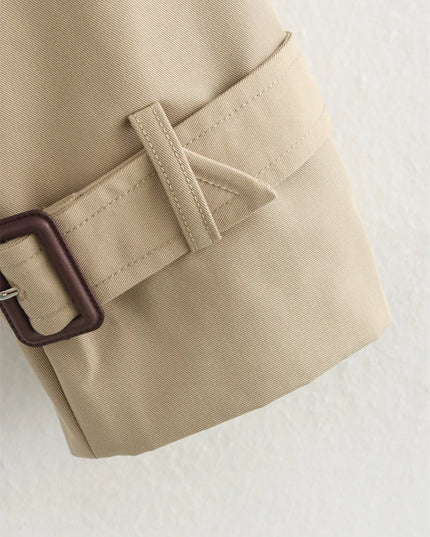 Chic Cropped Trench - Timeless Elegance